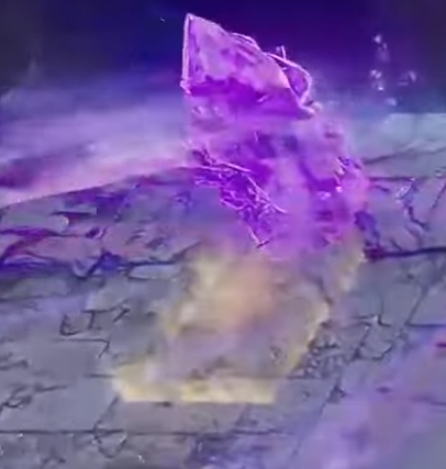 Safe spot behind crystal