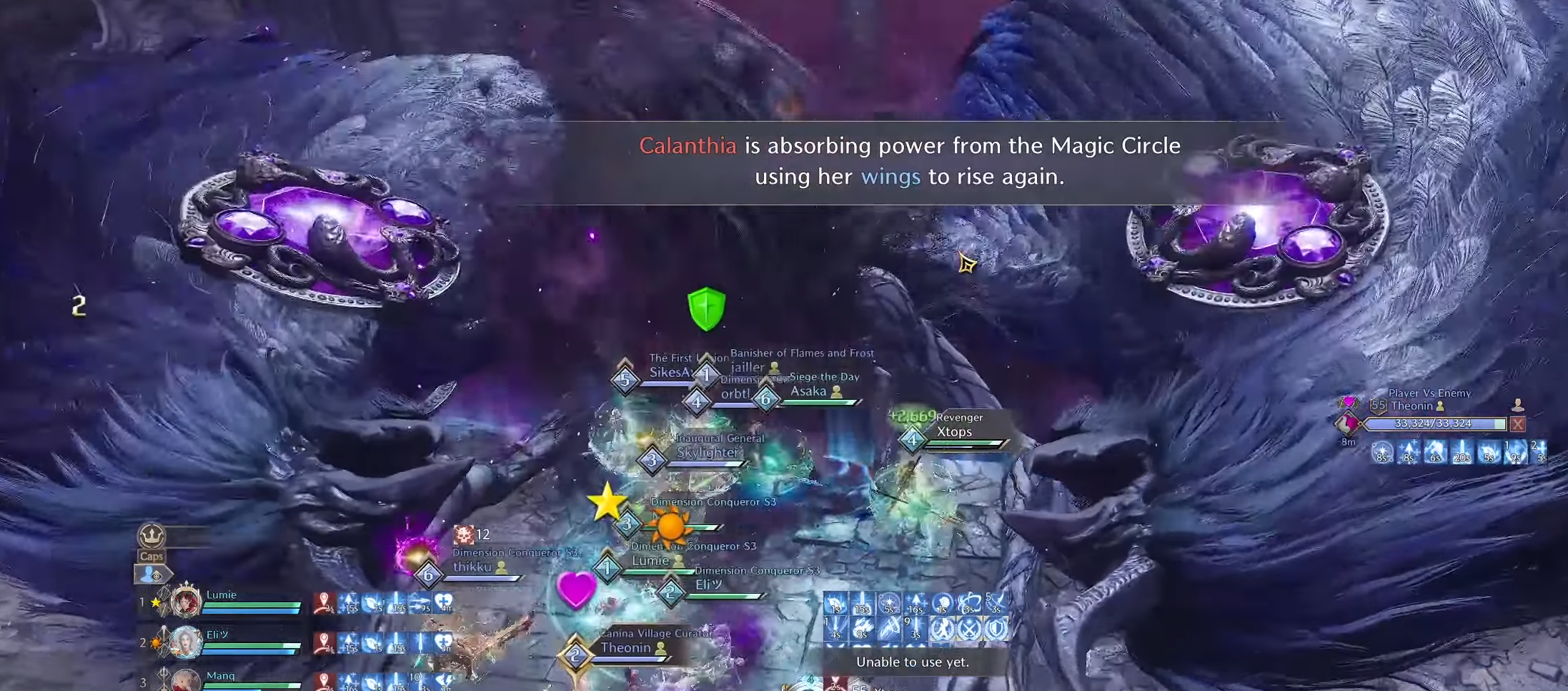 Wings knock up mechanic